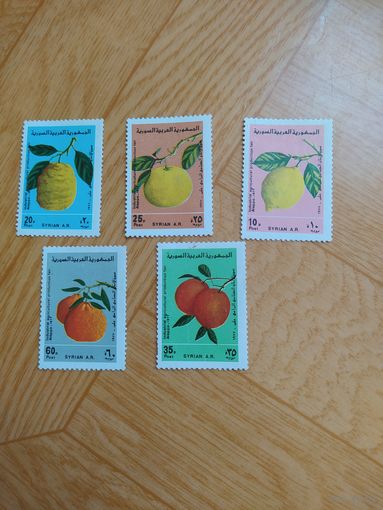 Сирия, серия марок 1977 г. Флора.