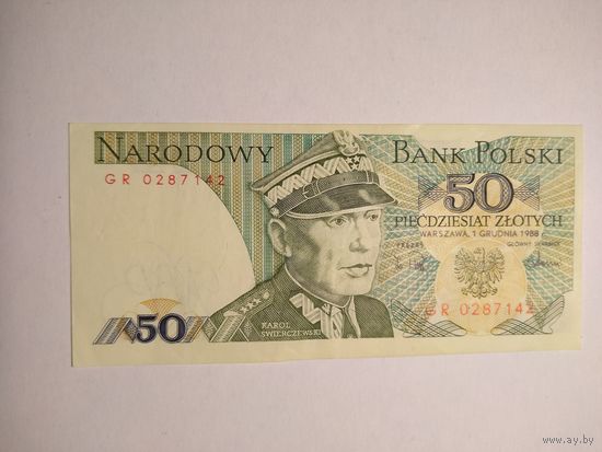 50 злотых 1988 г. UNC