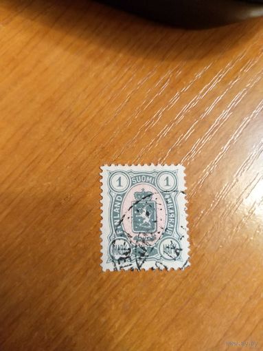 1889 Царская Россия Великое княжество Финляндское Мих 32 Аb герб (4-1)