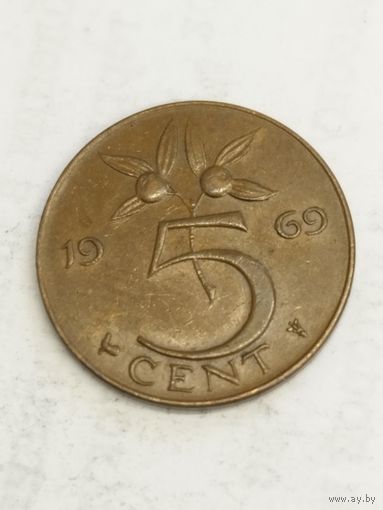 Нидерланды 5 центов 1969