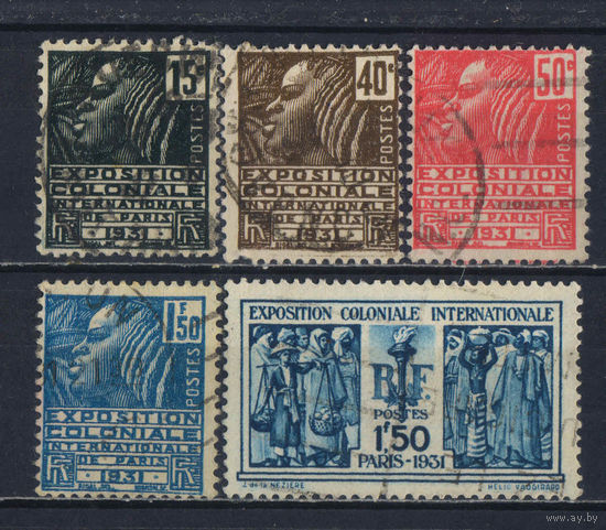 Франция 1930-1 Выставка колониальных товаров Париж Полная #270-4,