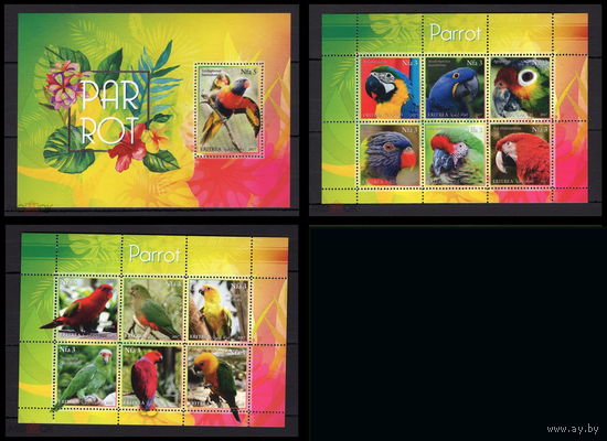 СЕРИЯ Блоков птицы фауна MNH