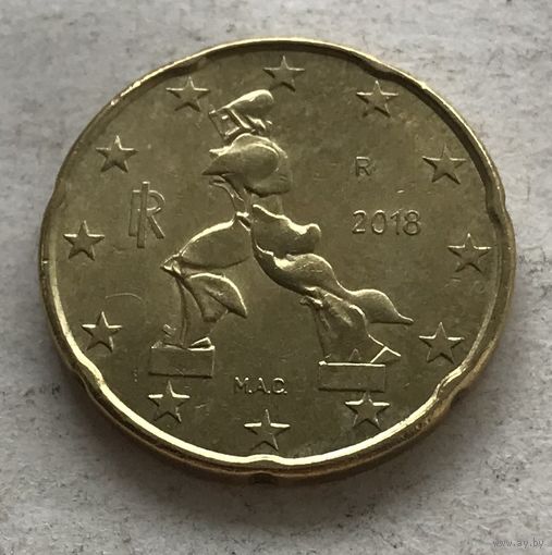 Италия 20 евроцентов 2018