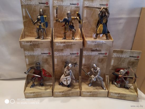 Исторические воины Шляйх(Schleich),фигурки людей, (набором 7 единиц)