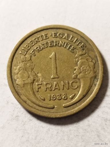 Франция 1 франк 1938