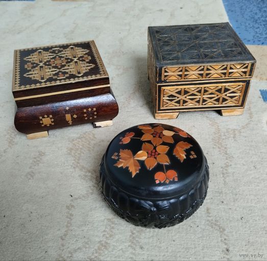 Шкатулки СССР 3 штуки одним лотом