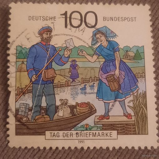 ФРГ 1991. Доставка почты. Почтальон