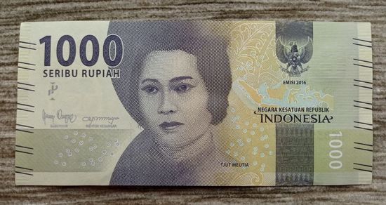 Werty71 Индонезия 1000 рупий 2016 UNC банкнота
