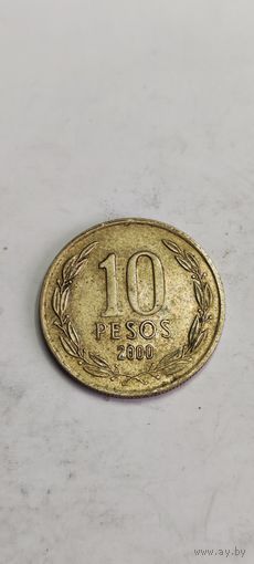 Чили 10 песос 2000