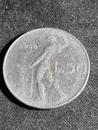 Италия 50 лир 1956