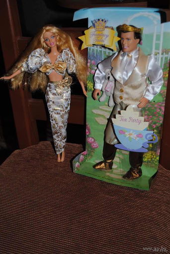 СУПЕР/распродажа:_Кукла Ken-(Кен)-Mattel,2004 года_Новый_И_+_Красотка кукла_Barbie/БАРБИ_Mattel_(б.у.)_/Но совсем мало/_В шикарном наряде и роскошными, как ниспадающий водопад волосами))=Ценна за Всё!