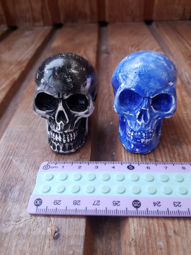 Лот С 1 РУБЛЯ! много лотов! Черепок фигурка сувенир небольшой (ЧЕРНЫЙ)