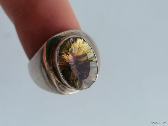 Редкое кольцо, серебро камень, торги с Рубля