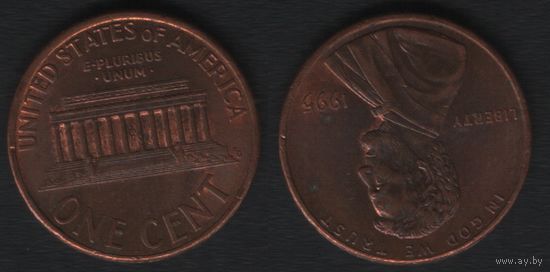 США km201b 1 цент 1995 год (-) (_3 ТОРГ ЛЮБОЙ