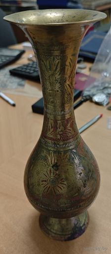 Ваза - Латунь, Индия времен СССР. 25 см.