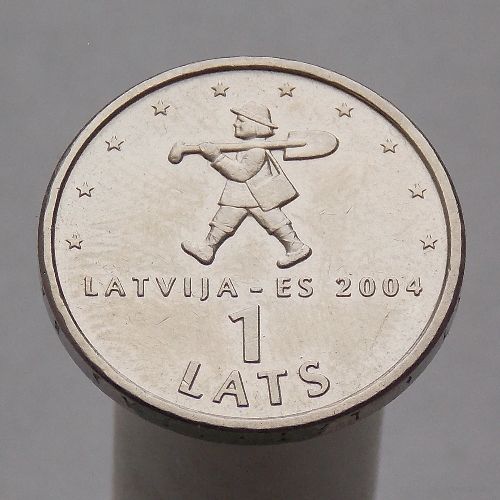 Латвия 1 лат 2004 Мальчик с пальчик