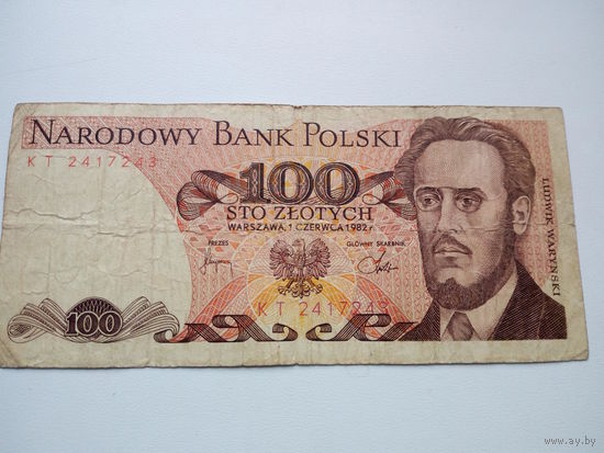 100 злотых 1982г.Польша