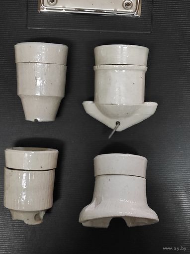 Патрон Е27 фарфор разные, 4 штуки