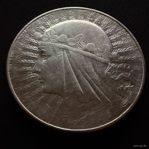 10 злотых 1932 г.  Польша.  Ядвига.  Серебро. ЛЮКС