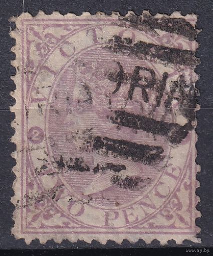 96.Aust. Великобритания. Австралийские штаты. Виктория. Стандарт. 1870 г. 2p. Mi.#67.
