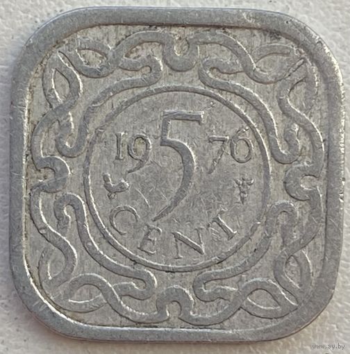 Суринам 5 центов 1976 г. Цена за 1 шт.