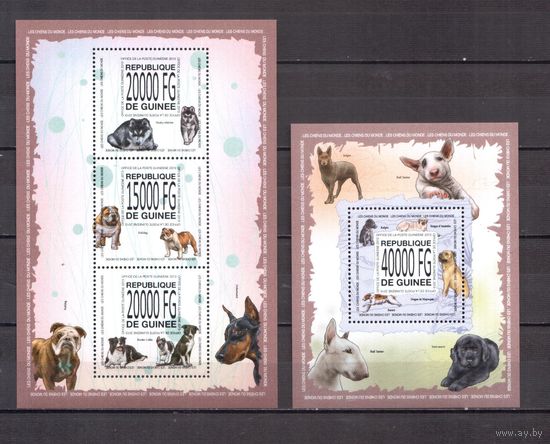 Гвинея 2013 Фауна домашние собаки - 1 лист + 1 блок MNH**