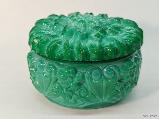 Шкатулка малахитовое стекло