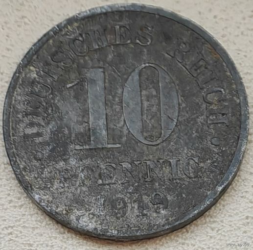 Германия 10 пфеннигов 1919