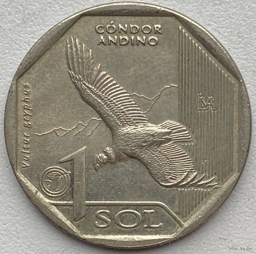 Перу 1 соль 2017 г. Андский кондор
