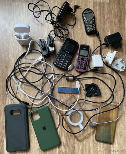 Телефоны, зарядки, шнуры, наушники , чехлы и др.