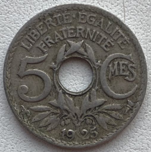 Франция 5 сантимов 1925 г.