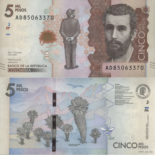 Колумбия 5000 Песо 2017 UNC П2-95