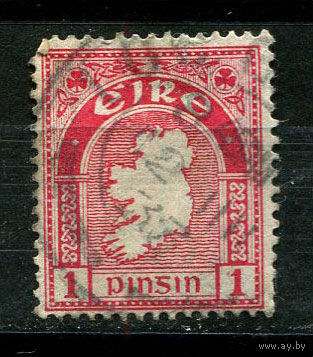 Ирландия - 1922/1923 - Карта 1Pg - [Mi.41A] - 1 марка. Гашеная.  (Лот 10JE)-TG2P5