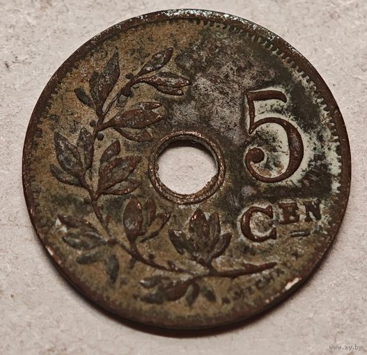 1928 год 5 сантим Бельгия