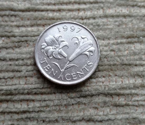 Werty71 Бермуды Бермудские острова 10 центов 1997 Лилия