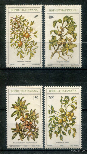 Бопутатсвана - 1980г. - Дикие фрукты - полная серия, MNH, 3 марки с незначительным дефектом клея [Mi 56-59] - 4 марки