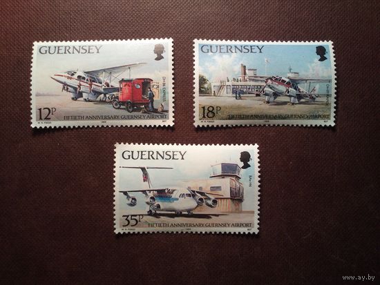 Великобритания 1989 г.Остров Гернси. 50-летие аэропорта Гернси ./п-1/