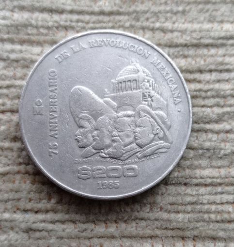 Werty71 Мексика 200 песо 1985 75 лет Революции