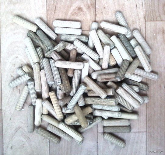 С 1 рубля!! Деревянный шкант для мебели-60шт. 8х3.5-Новые