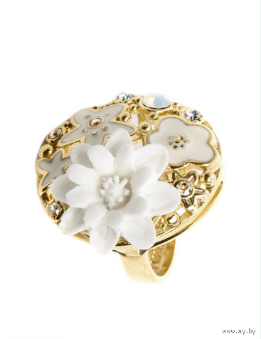 КОЛЬЦО / БУРУНДИ / JENAVI / НОВОЕ. ПОЗОЛОТА.