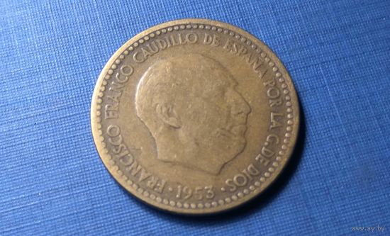 1 песета 1953 (62). Испания.