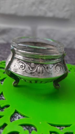 Солонка мельхиоровая