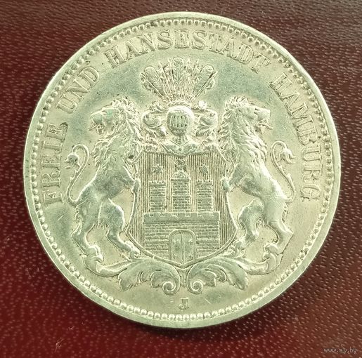 Вольный город Гамбург 3 марки 1909