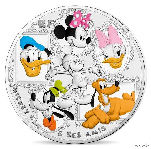 50 Евро 2018 "Микки и друзья" - 5 унций тираж 500 шт