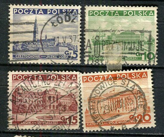 Польша - 1937 - Достопримечательности Польши - [Mi. 315-318] - полная серия - 4 марки. Гашеные.  (Лот 45GQ)-T41P10