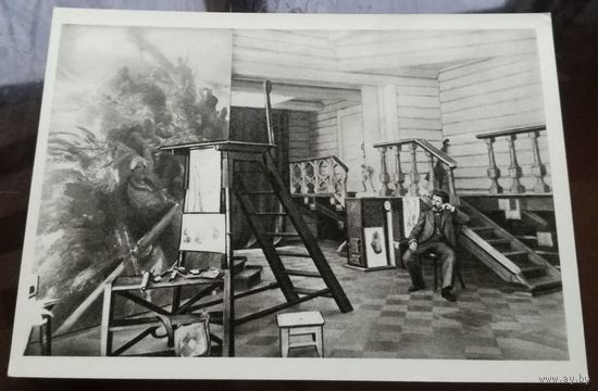 Репин в зимней мастерской