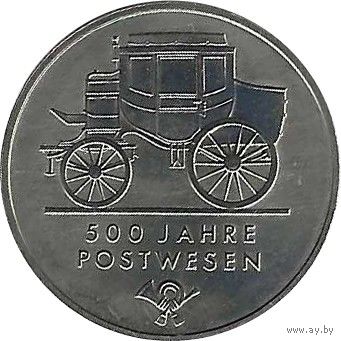 ГДР 5 марок, 1990 500 лет почте UNC
