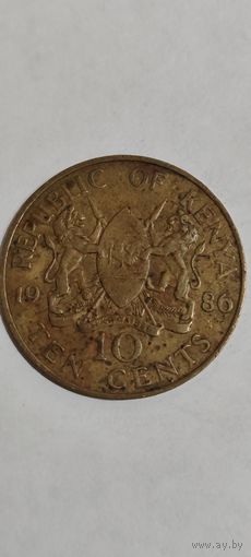 Кения 10 цент 1986