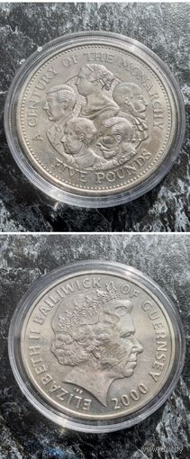 Распродажа!!! Гернси 5 фунтов (Век монархии) 2000 г. UNC
