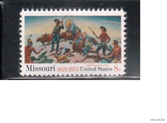 США-1971, (Мих.1030), ** , Штат Миссури, Война (одиночка)